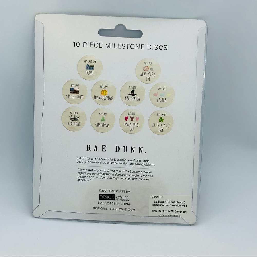 Rae Dunn Baby Milestone Discs My First Home Birthday Christmas Easter Valentine - Picture 3 of 6